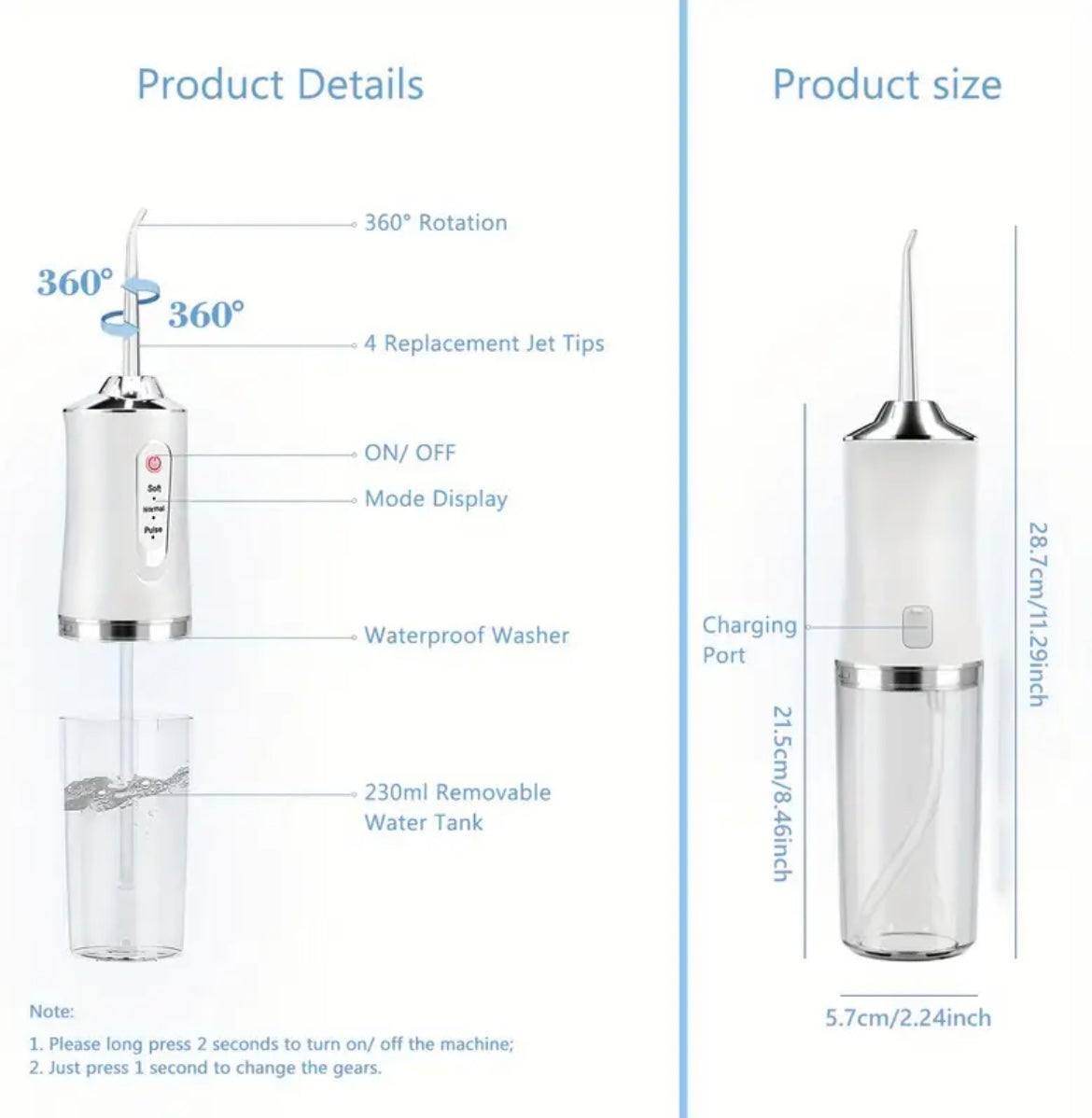 Oral Irrigator (Water Flosser)